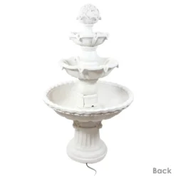 Sunnydaze Decor Sunnydaze 52"H Electric Fiberglass 4-Tier Fruit Top Outdoor Water Fountain, White Finish 11 Sunnydaze Decor Sunnydaze 52"H Electric Fiberglass 4-Tier Fruit Top Outdoor Water Fountain, White Finish -Sunnydaze Decor GUEST 6a97dcae 3e04 4946 aaf4 55553a23eb68