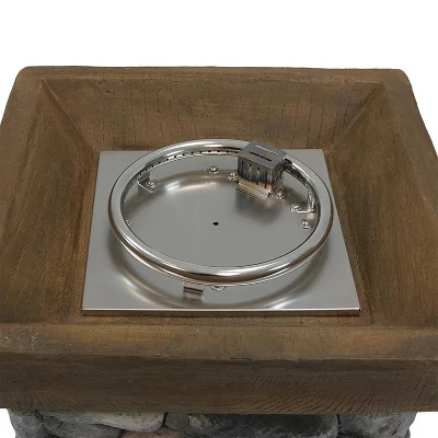 Sunnydaze Decor Sunnydaze Outdoor Cast Rock Design Propane Gas Fire Pit Column For Outside Patio & Deck With Lava Rocks, Waterproof Cover And Steel Burner - 30" 6 Sunnydaze Decor Sunnydaze Outdoor Cast Rock Design Propane Gas Fire Pit Column For Outside Patio & Deck With Lava Rocks, Waterproof Cover And Steel Burner - 30" - Image 5