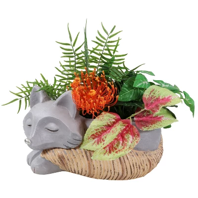Sunnydaze Decor Sunnydaze Finley The Fox Planter Statue - Indoor/Indoor Decorative Figurine - 12" 7 Sunnydaze Decor Sunnydaze Finley The Fox Planter Statue - Indoor/Indoor Decorative Figurine - 12" - Image 5