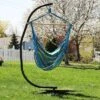 Sunnydaze Decor Sunnydaze Jumbo Extra Large Hanging Rope Hammock Chair Swing With C-Stand - 300 Lb Weight Capacity - Ocean Breeze 1 Sunnydaze Decor Sunnydaze Jumbo Extra Large Hanging Rope Hammock Chair Swing With C-Stand - 300 Lb Weight Capacity - Ocean Breeze -Sunnydaze Decor GUEST 6cd903b3 2c32 4eab 9dd8 ccc09b2a5c64