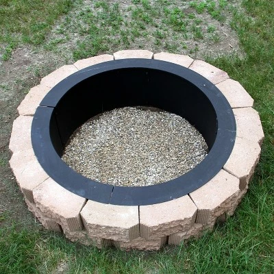 Sunnydaze Decor Sunnydaze Outdoor Heavy-Duty Steel Portable Above Ground Or In-Ground Round Fire Pit Liner Ring - Black 7 Sunnydaze Decor Sunnydaze Outdoor Heavy-Duty Steel Portable Above Ground Or In-Ground Round Fire Pit Liner Ring - Black - Image 5