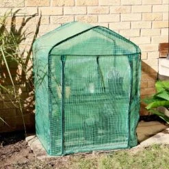 Sunnydaze Decor Sunnydaze Outdoor Portable Growing Rack 2-Tier Greenhouse With Roll-Up Door - 2 Shelves - Green 18 Sunnydaze Decor Sunnydaze Outdoor Portable Growing Rack 2-Tier Greenhouse With Roll-Up Door - 2 Shelves - Green -Sunnydaze Decor GUEST 6d3f4672 5491 4e2a 8dca 15d5182a664a