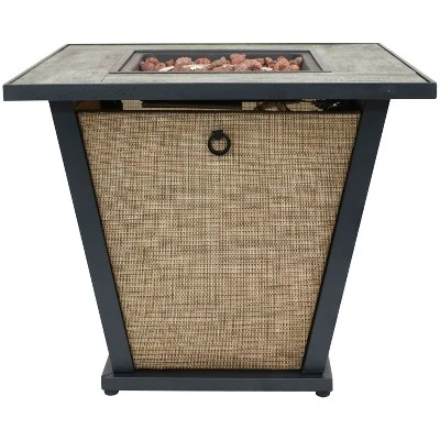 Sunnydaze Decor Sunnydaze Reykir Modern Smokeless Metal Outdoor Fire Pit With Tile Tabletop And Rafa Fabric Sides - 24" H 11 Sunnydaze Decor Sunnydaze Reykir Modern Smokeless Metal Outdoor Fire Pit With Tile Tabletop And Rafa Fabric Sides - 24" H - Image 9