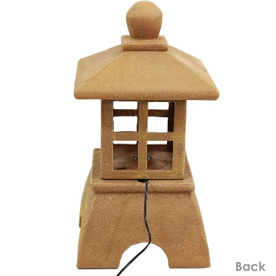 Sunnydaze Decor Sunnydaze 23"H Electric Resin Zen Lantern Outdoor Water Fountain With LED Lights 7 Sunnydaze Decor Sunnydaze 23"H Electric Resin Zen Lantern Outdoor Water Fountain With LED Lights - Image 5
