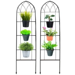 Sunnydaze Decor Sunnydaze 2-Piece Arched Climbing Plants Wall Trellis With Flower Pot Supports 15 Sunnydaze Decor Sunnydaze 2-Piece Arched Climbing Plants Wall Trellis With Flower Pot Supports -Sunnydaze Decor GUEST 6e7adb40 ff32 4a4f a2fd 7e5a48d5c8f4