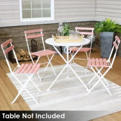 Sunnydaze Decor Sunnydaze Indoor/Outdoor Patio Or Dining Classic Cafe Chestnut Wooden Folding Bistro Chair - Antique Pink - 4pk 15 Sunnydaze Decor Sunnydaze Indoor/Outdoor Patio Or Dining Classic Cafe Chestnut Wooden Folding Bistro Chair - Antique Pink - 4pk -Sunnydaze Decor GUEST 6f99fb55 c52a 4c53 a633 cbb69679d1a7