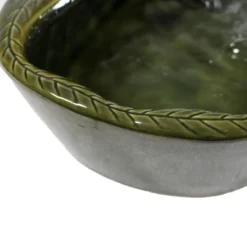 Sunnydaze Decor Sunnydaze Outdoor Solar Powered Glazed Ceramic Dove Water Fountain With Submersible Pump And Filter - 7" - Green -Sunnydaze Decor GUEST 71620906 8ac8 4189 9543 2e51a67b8367