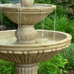 Sunnydaze Decor Sunnydaze 55"H Electric Polystone Classic Style 3-Tier Designer Outdoor Water Fountain -Sunnydaze Decor GUEST 734e9904 3815 4b1c 866f 3309d91f2bc7