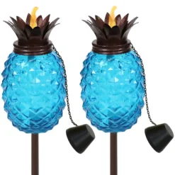 Sunnydaze Decor Sunnydaze Outdoor Adjustable Height 3-in-1 Glass Tropical Pineapple Torches With Connected Snuffs And Metal Poles - 2pk 19 Sunnydaze Decor Sunnydaze Outdoor Adjustable Height 3-in-1 Glass Tropical Pineapple Torches With Connected Snuffs And Metal Poles - 2pk -Sunnydaze Decor GUEST 751a7012 e450 47d8 9c90 97f5896f2b07