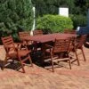 Sunnydaze Decor Sunnydaze Outdoor Meranti Wood With Teak Oil Finish Patio Family Dining Table And Chairs Set - Brown - 7pc -Sunnydaze Decor GUEST 7525849b 0972 4c89 85a4 aad8c055ed5d