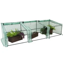 Sunnydaze Decor Sunnydaze Outdoor Portable Slanted Top Plant Shelter Mini Cloche Greenhouse With Zipper Doors - Green 16 Sunnydaze Decor Sunnydaze Outdoor Portable Slanted Top Plant Shelter Mini Cloche Greenhouse With Zipper Doors - Green -Sunnydaze Decor GUEST 75d21ab5 4ebf 45bd b481 4286d01f8161