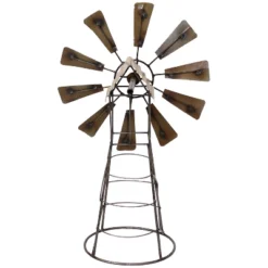 Sunnydaze Decor Sunnydaze Golden Metal Windmill Outdoor Garden Art Statue - 26 In. -Sunnydaze Decor GUEST 76d579eb fea7 4b2b b386 c63d4fec309d