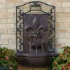 Sunnydaze Decor Sunnydaze 33"H Solar-Powered Polystone French Lily Design Outdoor Wall-Mount Water Fountain -Sunnydaze Decor GUEST 7821bd13 4c19 4cc9 815a ee8b57abd633