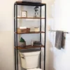 Sunnydaze Decor Sunnydaze 4 Shelf Iron And Veneer Over The Toilet Etagere Bathroom Storage Cabinet Space Saver -Sunnydaze Decor GUEST 78fd46de 02bf 45cb 91e8 dedf7e2b8db5