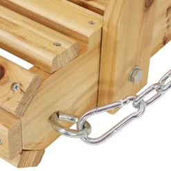 Sunnydaze Decor Sunnydaze Outdoor 2-Person Traditional Wooden Porch Swing With Hanging Chains - 58.5-Inch - Brown 13 Sunnydaze Decor Sunnydaze Outdoor 2-Person Traditional Wooden Porch Swing With Hanging Chains - 58.5-Inch - Brown -Sunnydaze Decor GUEST 7909fa41 57f3 445a b647 9666858bc0c8