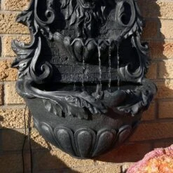 Sunnydaze Decor Sunnydaze 30"H Solar-Powered With Battery Pack Polyresin Stoic Courage Lion Head Outdoor Wall-Mount Fountain 14 Sunnydaze Decor Sunnydaze 30"H Solar-Powered With Battery Pack Polyresin Stoic Courage Lion Head Outdoor Wall-Mount Fountain -Sunnydaze Decor GUEST 795e7d2d 0d1f 4b45 8652 51214d2dd83a