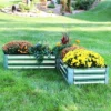 Sunnydaze Decor Sunnydaze Outdoor Galvanized Steel L-Shaped Raised Garden Bed For Plants, Vegetables, And Flowers - 59.5" -Sunnydaze Decor GUEST 79772a9c 9685 421c 839a 9b25c2e44c1c