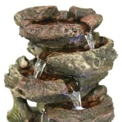 Sunnydaze Decor Sunnydaze Indoor Decorative Calming 5-Step Rock Falls Waterfall Tabletop Water Fountain With LED Lights - 14" -Sunnydaze Decor GUEST 798b8c4f fbc1 4558 baae 2581cf03cd8a