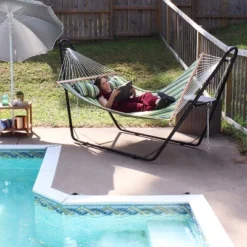 Sunnydaze Decor Sunnydaze Two-Person Quilted Fabric Hammock With Spreader Bars - 450 Lb Weight Capacity 22 Sunnydaze Decor Sunnydaze Two-Person Quilted Fabric Hammock With Spreader Bars - 450 Lb Weight Capacity -Sunnydaze Decor GUEST 7a72be62 ad82 43a9 ac32 7e2912e415a3