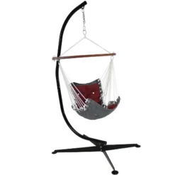 Sunnydaze Decor Sunnydaze Large Tufted Victorian Hammock Chair Swing With C-Stand - 300 Lb Weight Capacity 16 Sunnydaze Decor Sunnydaze Large Tufted Victorian Hammock Chair Swing With C-Stand - 300 Lb Weight Capacity -Sunnydaze Decor GUEST 7c1d0352 a008 4a13 869d d3c2e3a0afa6