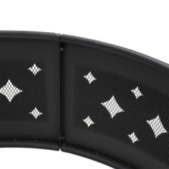 Sunnydaze Decor Sunnydaze Outdoor Heavy-Duty Steel Portable Large Round Diamond Cut Out Fire Pit Ring With Log Poker - 36" - Black 10 Sunnydaze Decor Sunnydaze Outdoor Heavy-Duty Steel Portable Large Round Diamond Cut Out Fire Pit Ring With Log Poker - 36" - Black -Sunnydaze Decor GUEST 7c705828 15a8 470a 8110 258f6164d71b