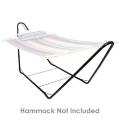 Sunnydaze Decor Sunnydaze Portable Heavy-Duty Steel Hammock Stand Only For Camping And Spreader Bar Styles - 330 Lb Capacity/10' Stand - Black 13 Sunnydaze Decor Sunnydaze Portable Heavy-Duty Steel Hammock Stand Only For Camping And Spreader Bar Styles - 330 Lb Capacity/10' Stand - Black -Sunnydaze Decor GUEST 7ce37441 47aa 4d3a 8624 edee868ba363