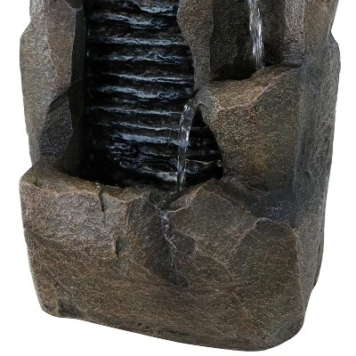 Sunnydaze Decor Sunnydaze Indoor Home Office Decorative Resin Stony Rock Waterfall Tabletop Water Fountain - 11" - Gray 5 Sunnydaze Decor Sunnydaze Indoor Home Office Decorative Resin Stony Rock Waterfall Tabletop Water Fountain - 11" - Gray - Image 3