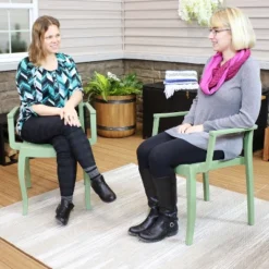 Sunnydaze Decor Sunnydaze Polypropylene Stackable Tristana Outdoor Patio Arm Chair -Sunnydaze Decor GUEST 7fd76eb1 afe0 4b1b 93a1 57a973f07df1