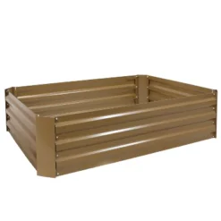 Sunnydaze Decor Sunnydaze Raised Corrugated Galvanized Steel Rectangle Garden Bed For Plants, Vegetables, And Flowers - 47" W X 11.75" H -Sunnydaze Decor GUEST 814e6a2a 4c4c 4a0f a449 afd0a9a53256