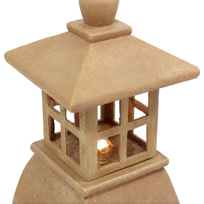 Sunnydaze Decor Sunnydaze 23"H Electric Resin Zen Lantern Outdoor Water Fountain With LED Lights 5 Sunnydaze Decor Sunnydaze 23"H Electric Resin Zen Lantern Outdoor Water Fountain With LED Lights - Image 3