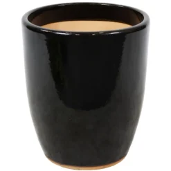 Sunnydaze Decor Sunnydaze Indoor/Outdoor Captivating Vista Decorative Glazed Ceramic Planter For Greenery Or Flowers - 14" -Sunnydaze Decor GUEST 840b2ab2 61ff 400d a855 fe29c66e4a2b