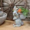 Sunnydaze Decor Sunnydaze 17" Roman The Carrot Collector Rabbit Indoor/Outdoor Statue Figurine - Patio, Lawn And Garden Decoration -Sunnydaze Decor GUEST 84e3ac3e 9927 4d97 9aa7 cb4f3fdb9e2b
