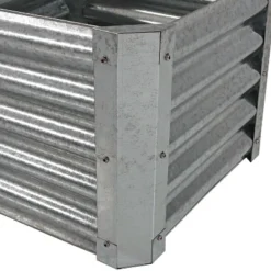 Sunnydaze Decor Sunnydaze Outdoor Lawn And Garden Galvanized Steel Square Raised Vegetable Garden Or Flower Bed Planter Kit - 22" - Silver -Sunnydaze Decor GUEST 861a70ba a8e2 403e 8e6d 8e036af4d55d