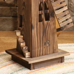 Sunnydaze Decor Sunnydaze Outdoor Wooden Dutch-Inspired Rustic Windmill Lawn And Garden Yard Decorative Statue - 34" -Sunnydaze Decor GUEST 887302b5 c90d 4369 8682 f1a596df4da7