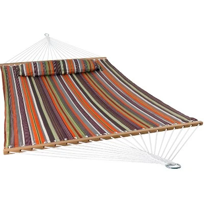 Sunnydaze Decor Sunnydaze Two-Person Quilted Fabric Hammock With Spreader Bars - 450 Lb Weight Capacity 15 Sunnydaze Decor Sunnydaze Two-Person Quilted Fabric Hammock With Spreader Bars - 450 Lb Weight Capacity - Image 13
