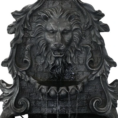 Sunnydaze Decor Sunnydaze 30"H Solar-Powered With Battery Pack Polyresin Stoic Courage Lion Head Outdoor Wall-Mount Fountain 5 Sunnydaze Decor Sunnydaze 30"H Solar-Powered With Battery Pack Polyresin Stoic Courage Lion Head Outdoor Wall-Mount Fountain - Image 3