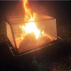 Sunnydaze Decor Sunnydaze Outdoor Camping Or Backyard Rectangular Northland Fire Pit With Cooking Grill Grate, Spark Screen, Log Poker, And Fire Pit Cover - 36" -Sunnydaze Decor GUEST 8b2c6d92 1716 4dcc a2c2 3d78075e4aaa