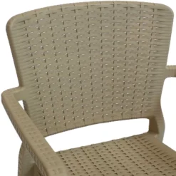 Sunnydaze Decor Sunnydaze Faux Wicker Rattan Design Plastic All-Weather Commercial-Grade Segonia Indoor/Outdoor Patio Dining Arm Chair -Sunnydaze Decor GUEST 8b374c1c 69fd 48c4 a5f0 916ddfbfc60d
