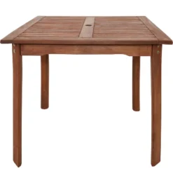 Sunnydaze Decor Sunnydaze Outdoor Meranti Wood With Teak Oil Finish Rustic Square Backyard Patio Dining Table - 31" - Brown -Sunnydaze Decor GUEST 8b6fe5e7 0aff 4d7a 8bda 5c9c3f46fb18