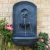Sunnydaze Decor Sunnydaze 27"H Solar-Powered With Battery Pack Polystone Seaside Outdoor Wall-Mount Water Fountain -Sunnydaze Decor GUEST 8b788d78 a036 4b2a b62d d1e3b537b281