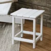 Sunnydaze Decor Sunnydaze Faux Wood Design Plastic All-Weather Square Modern Adirondack Side Table
