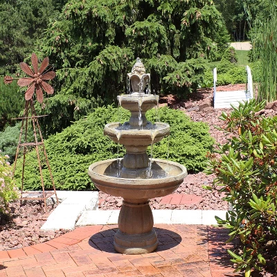 Sunnydaze Decor Sunnydaze 48"H Electric Fiberglass 3-Tier Outdoor Water Fountain 9 Sunnydaze Decor Sunnydaze 48"H Electric Fiberglass 3-Tier Outdoor Water Fountain - Image 7