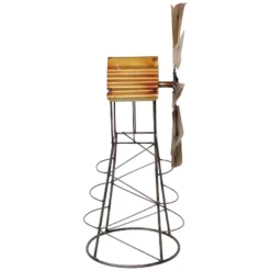 Sunnydaze Decor Sunnydaze Golden Metal Windmill Outdoor Garden Art Statue - 26 In. -Sunnydaze Decor GUEST 8e08b6e2 510b 4017 a7fb d77a18e8b1e0