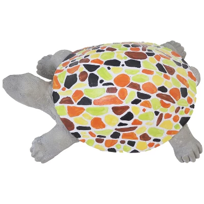 Sunnydaze Decor Sunnydaze 10.5" Mildred The Magnanimous Mosaic Polystone Turtle Statue With Hand-Painted Shell 7 Sunnydaze Decor Sunnydaze 10.5" Mildred The Magnanimous Mosaic Polystone Turtle Statue With Hand-Painted Shell - Image 5