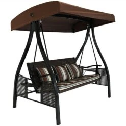Sunnydaze Decor Sunnydaze Outdoor Deluxe 3-Person Patio Swing With Tilting Canopy Shade, Cushions And Side Tables 19 Sunnydaze Decor Sunnydaze Outdoor Deluxe 3-Person Patio Swing With Tilting Canopy Shade, Cushions And Side Tables -Sunnydaze Decor GUEST 8e462c62 a61d 456d 9fa1 3b6c4c8b7235