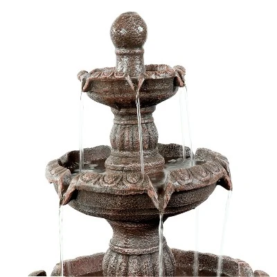 Sunnydaze Decor Sunnydaze 49"H Electric Fiberglass And Resin 4-Tier Mediterranean Outdoor Water Fountain 4 Sunnydaze Decor Sunnydaze 49"H Electric Fiberglass And Resin 4-Tier Mediterranean Outdoor Water Fountain - Image 2