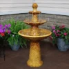 Sunnydaze Decor Sunnydaze 43"H Electric Ceramic 3-Tier Floral Motif Outdoor Water Fountain With LED Lights -Sunnydaze Decor GUEST 8fffa7c9 0061 4c7c 97df f49063ef507a