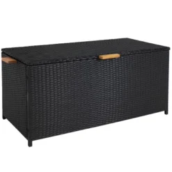 Sunnydaze Decor Sunnydaze 75 Gallon Indoor/Outdoor Acacia Wood And Resin Wicker Storage Deck Box With Hinged Lid 22 Sunnydaze Decor Sunnydaze 75 Gallon Indoor/Outdoor Acacia Wood And Resin Wicker Storage Deck Box With Hinged Lid -Sunnydaze Decor GUEST 909732ba ec85 4a97 80a0 e24710c4ffe2
