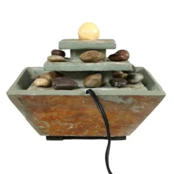 Sunnydaze Decor Sunnydaze Indoor Home Office Slate And Polished Stone Ball Tiered Tabletop Water Fountain With LED Light - 8" 19 Sunnydaze Decor Sunnydaze Indoor Home Office Slate And Polished Stone Ball Tiered Tabletop Water Fountain With LED Light - 8" -Sunnydaze Decor GUEST 916cbbaa 1e58 47b7 be3d 843fe57d332c