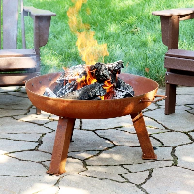 Sunnydaze Decor Sunnydaze Outdoor Camping Or Backyard Round Cast Iron Rustic Fire Pit Bowl With Handles 3 Sunnydaze Decor Sunnydaze Outdoor Camping Or Backyard Round Cast Iron Rustic Fire Pit Bowl With Handles